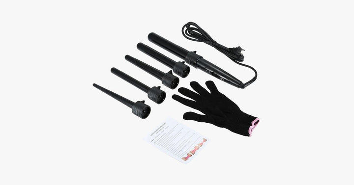 Lisslune | Achieve the salon look with the curling iron set and the heat-resistant glove