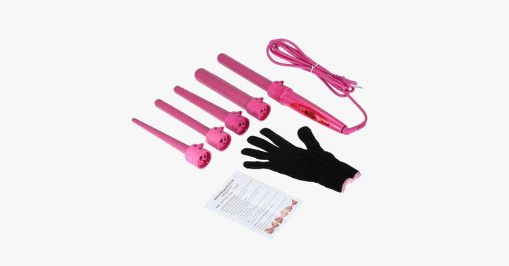 Lisslune | Achieve the salon look with the curling iron set and the heat-resistant glove