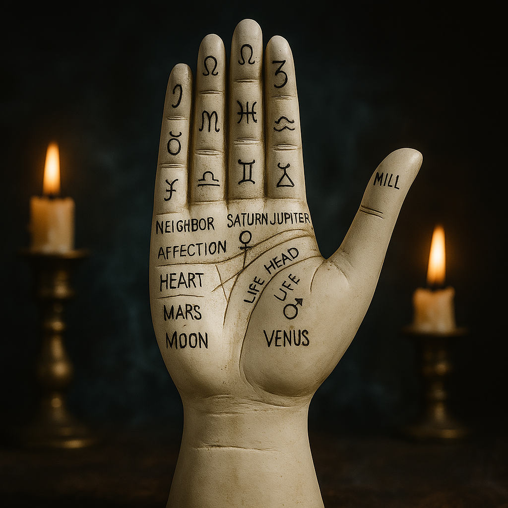 Lisslune | Zodiac Symbols Mystic Palmistry Hand Sculpture
