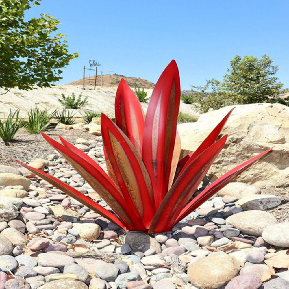 Lisslune | Handmade Agave Decorative Plant, Natural Polystone Design