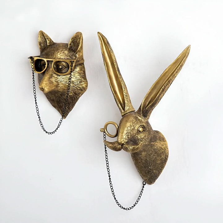Lisslune | Handcrafted Resin Animal Wall Hook Sculptures