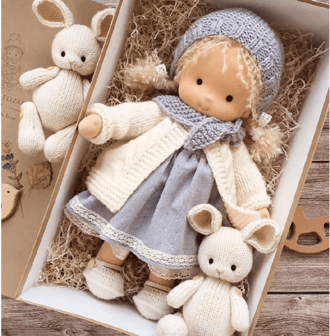 Lisslune | Handcrafted Waldorf Cuddle Doll – Poppi