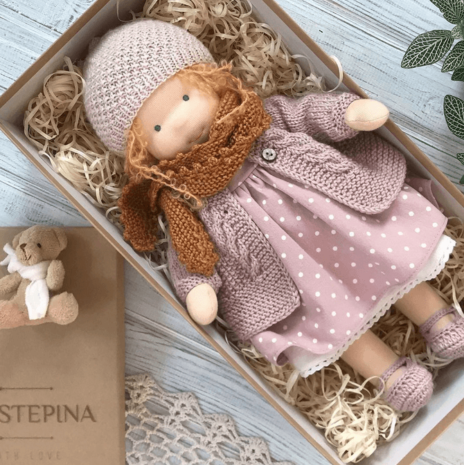 Lisslune | Handcrafted Waldorf Cuddle Doll – Poppi