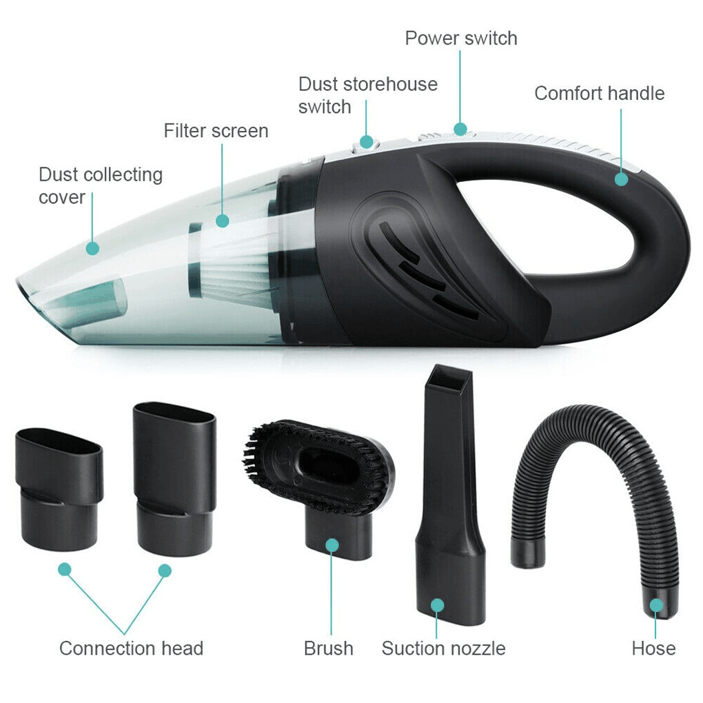 Lisslune | Handheld Cordless Vacuum Cleaner for Car Desk Mini Hoover Small Powerful Halford Miniature Handheld Vacuum