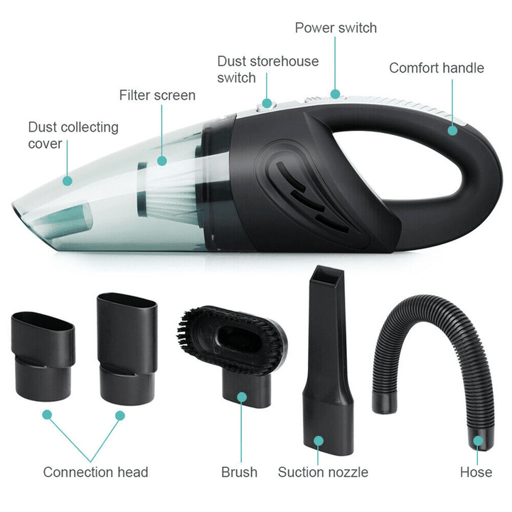 Lisslune | Handheld Cordless Vacuum Cleaner for Car Desk Mini Hoover Small Powerful Halford Miniature Handheld Vacuum
