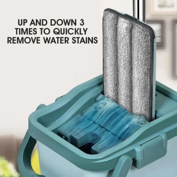 Lisslune | Hands-Free Flat Mop with Bucket - FlexiMop