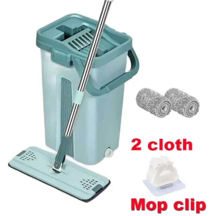 Lisslune | Hands-Free Flat Mop with Bucket - FlexiMop