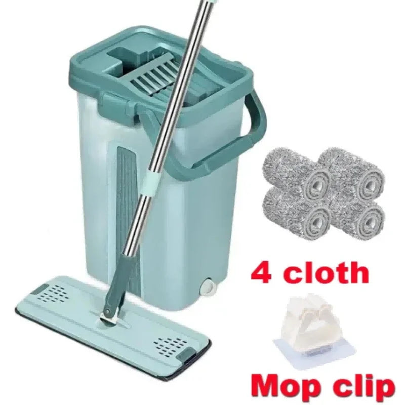 Lisslune | Hands-Free Flat Mop with Bucket - FlexiMop