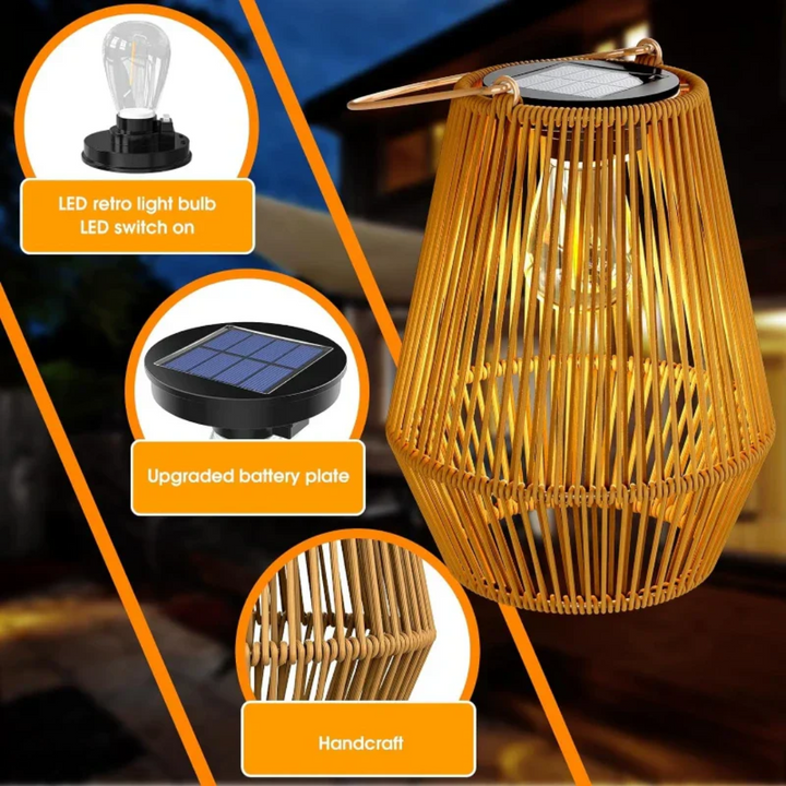 Lisslune | Handwoven Waterproof Solar Garden Lamp - SunWeave