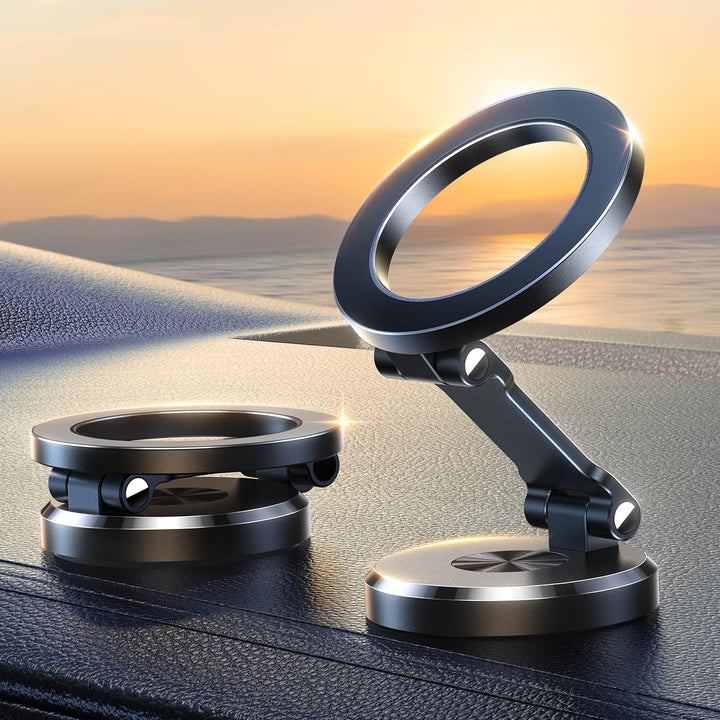 Lisslune | 360° Foldable Magnetic Car Phone Holder – Adjustable & Secure Mount for All Smartphones