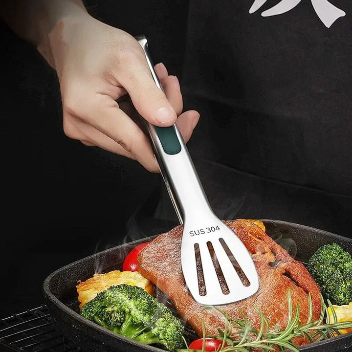 Lisslune | HandyTongs – Non-slip stainless steel tongs for meat, salad & bread