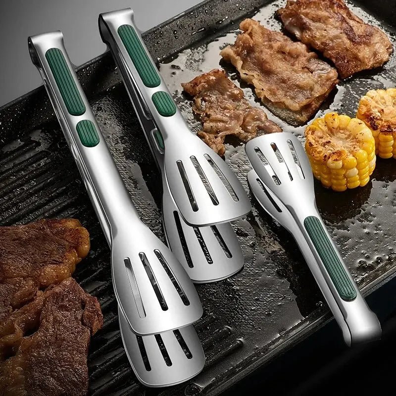 Lisslune | HandyTongs – Non-slip stainless steel tongs for meat, salad & bread