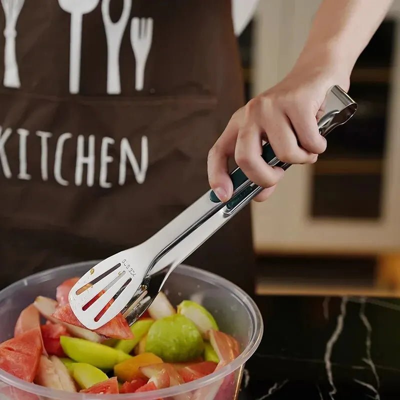 Lisslune | HandyTongs – Non-slip stainless steel tongs for meat, salad & bread