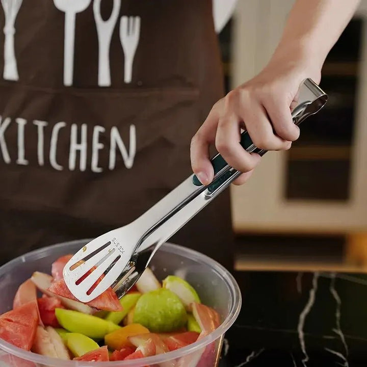 Lisslune | HandyTongs – Non-slip stainless steel tongs for meat, salad & bread