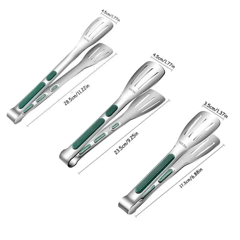 Lisslune | HandyTongs – Non-slip stainless steel tongs for meat, salad & bread