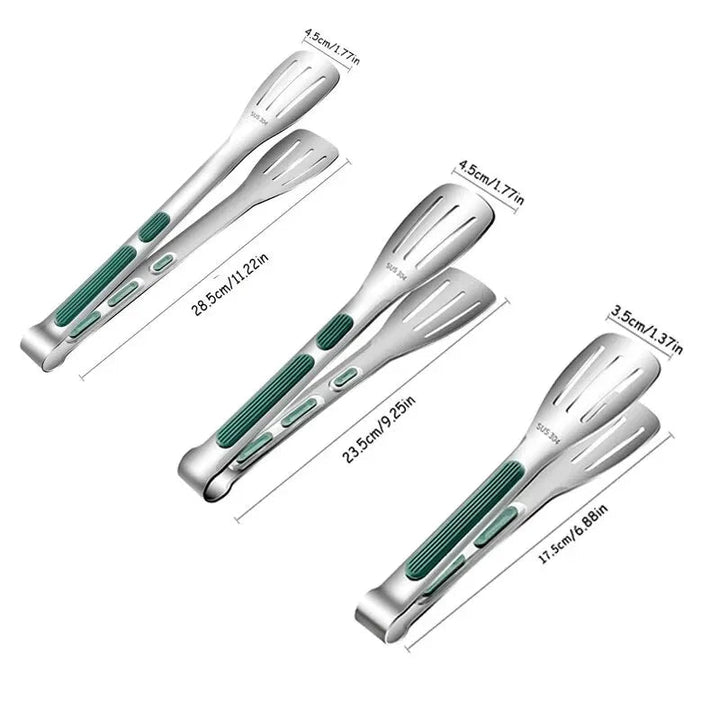 Lisslune | HandyTongs – Non-slip stainless steel tongs for meat, salad & bread