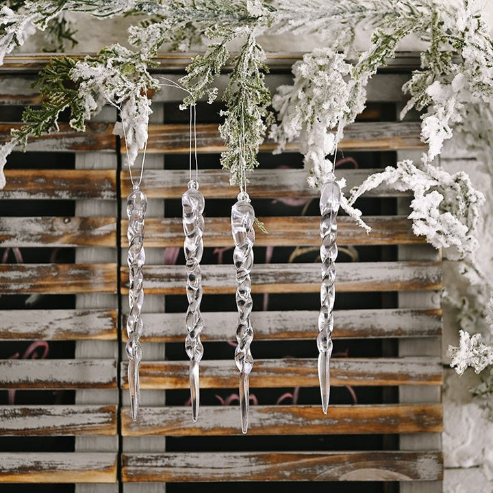 Lisslune | Hanging Christmas Icicle Ornaments - Christmas Tree Hanging Icicle Ornaments Bundle