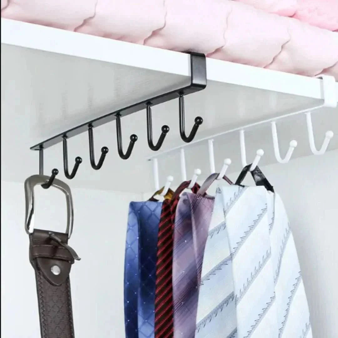 Lisslune | Under Cabinet Hanging Rack – Space-Saving Kitchen Organizer