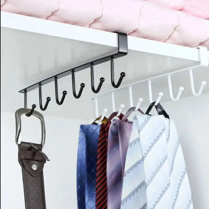 Lisslune | Under Cabinet Hanging Rack – Space-Saving Kitchen Organizer