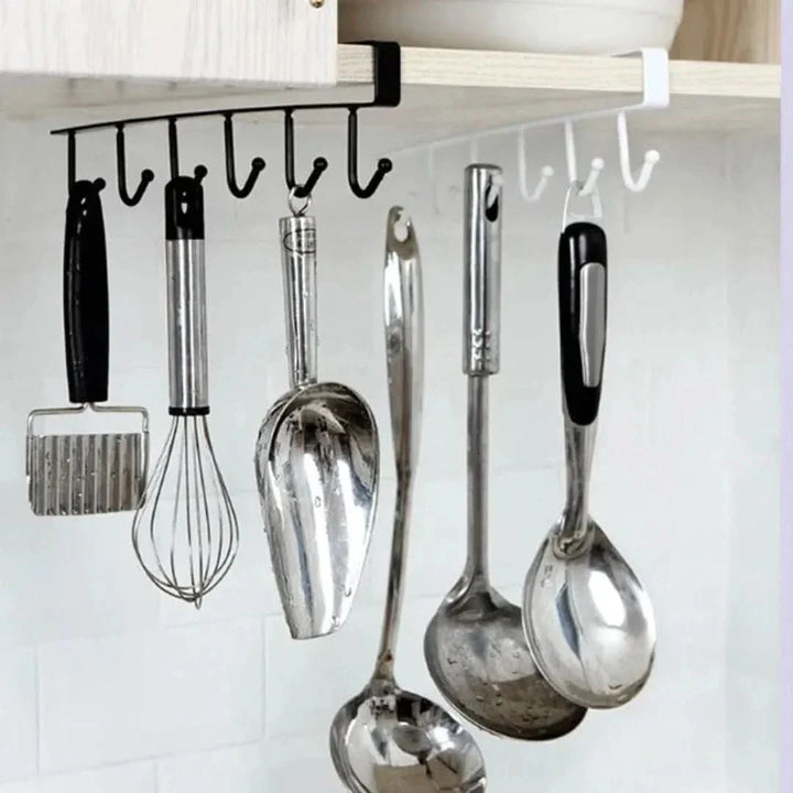 Lisslune | Under Cabinet Hanging Rack – Space-Saving Kitchen Organizer