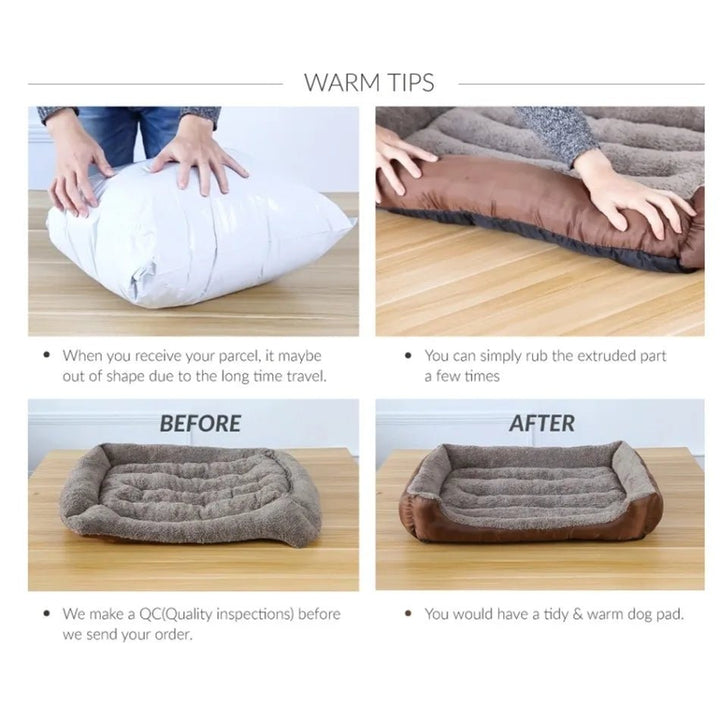Lisslune | NAPPYNEST – Luxurious Cotton Dog Bed for Deep, Stress-Free Sleep