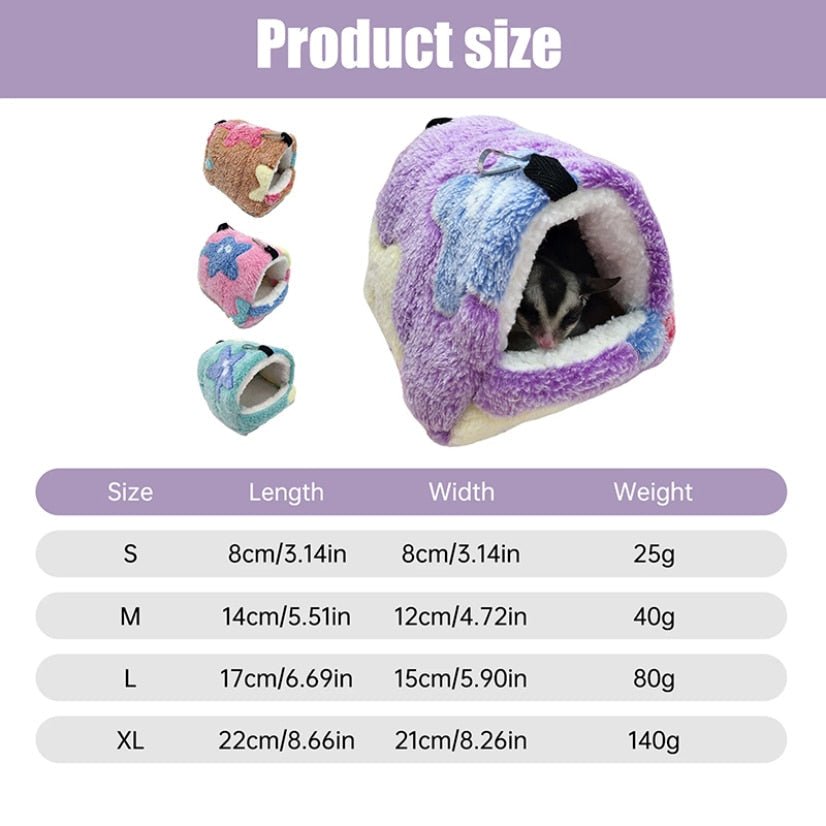 Lisslune | HARRYHAMSTER – Plush Hammock House for Hamsters & Small Rodents