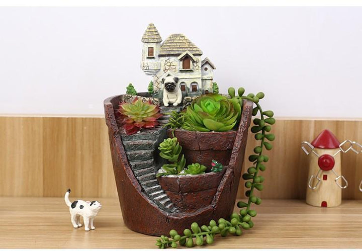 Lisslune | Creative flower pot with house