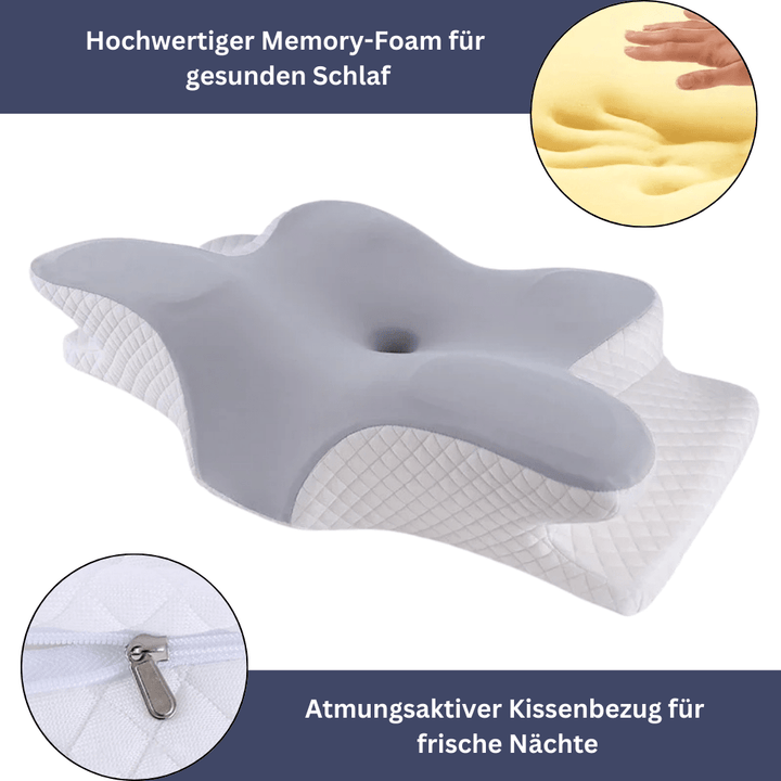 Lisslune | Health Pur Pillow – Ergonomic Memory Foam Pillow for Neck & Shoulder Pain Relief
