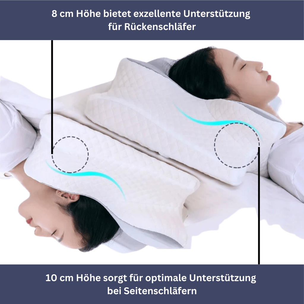 Lisslune | Health Pur Pillow – Ergonomic Memory Foam Pillow for Neck & Shoulder Pain Relief