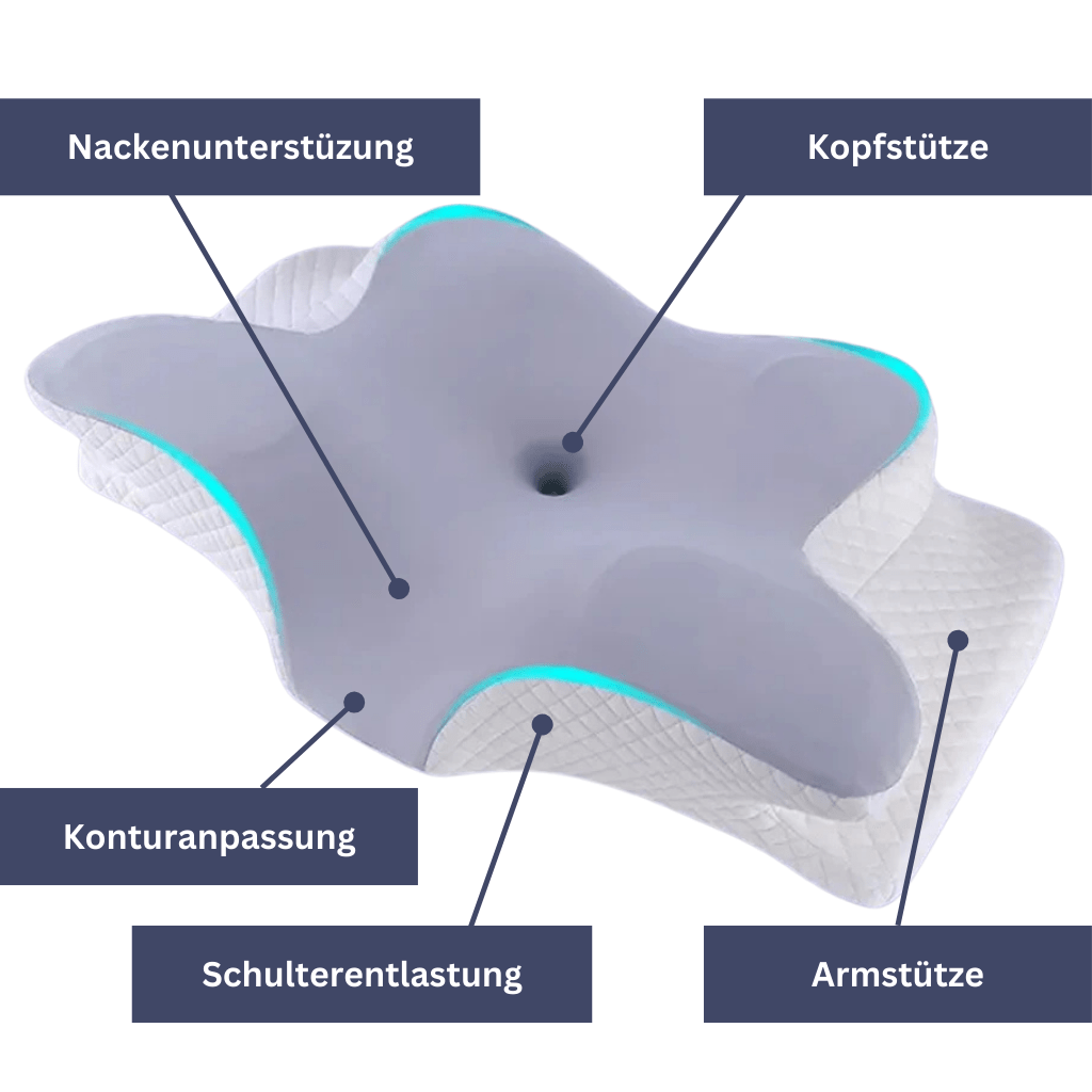 Lisslune | Health Pur Pillow – Ergonomic Memory Foam Pillow for Neck & Shoulder Pain Relief