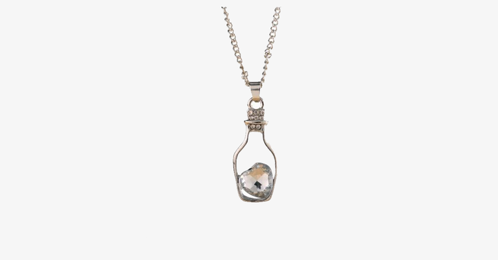 Lisslune | Love Bottle Gemstone Pendant Necklace - For whenever you need a sip of love