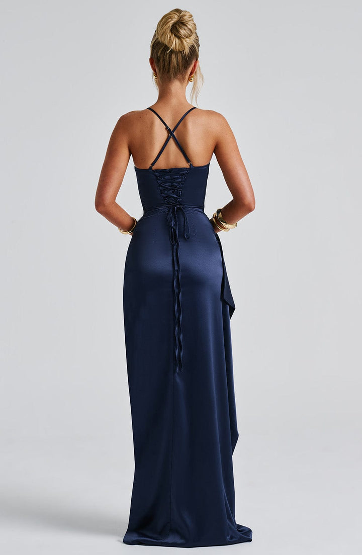 Lisslune | Navy Blue Maxi Dress