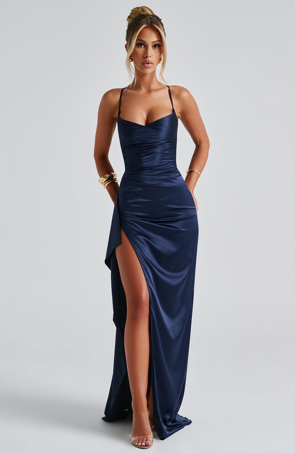 Lisslune | Navy Blue Maxi Dress