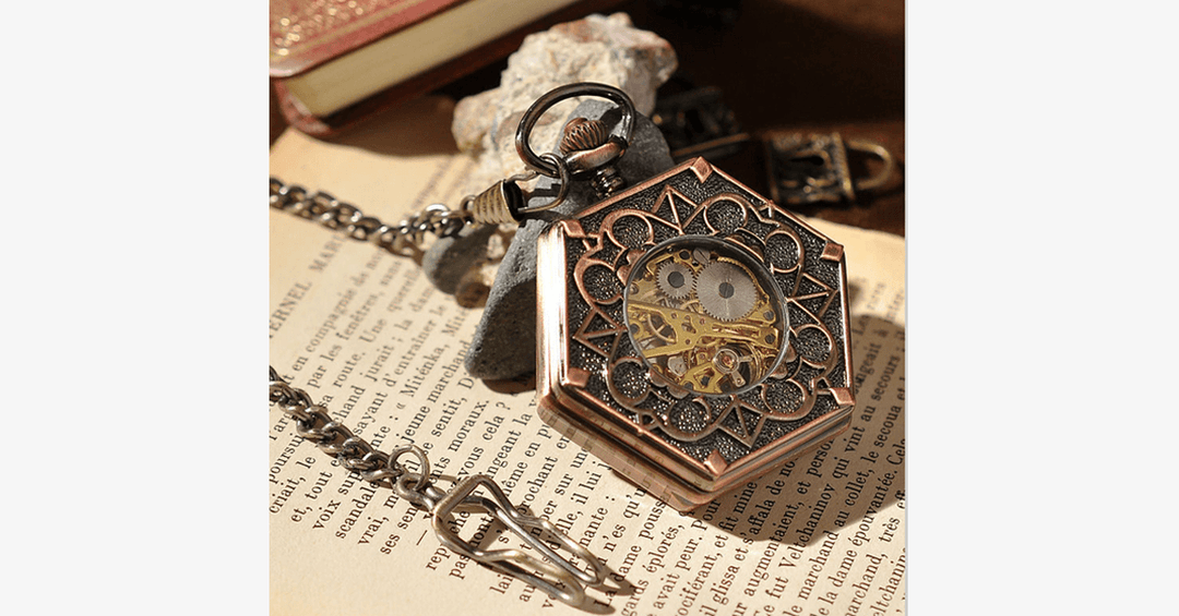 Lisslune | Hexlock Mechanical Pocket Watch - Track Time Stylishly