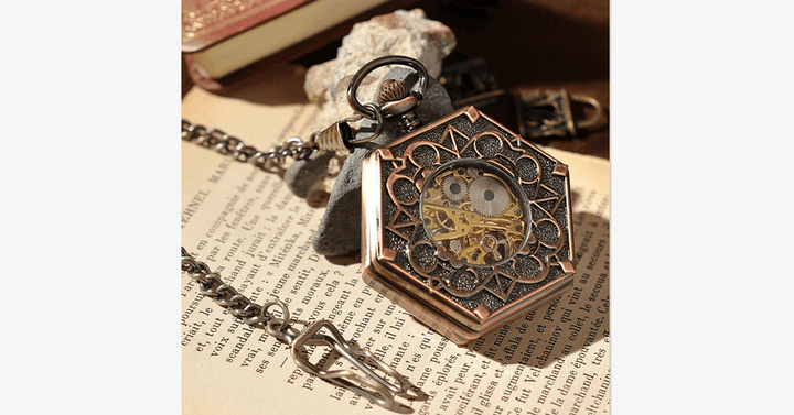 Lisslune | Hexlock Mechanical Pocket Watch - Track Time Stylishly