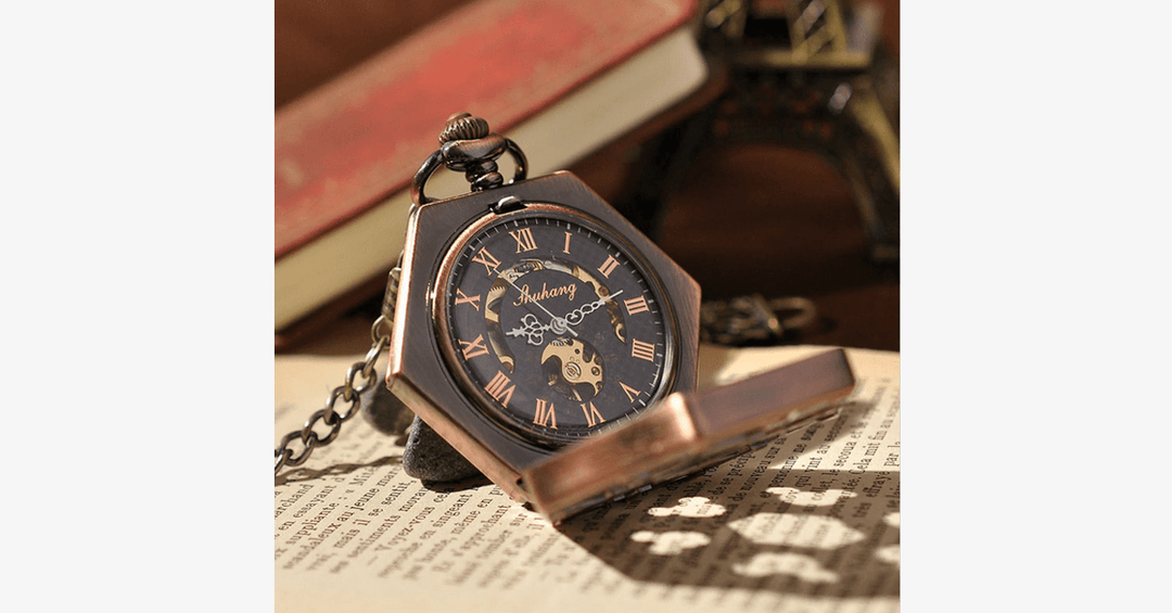 Lisslune | Hexlock Mechanical Pocket Watch - Track Time Stylishly