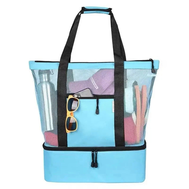 Lisslune | High-Capacity Picnic and Beach Bag – Waterproof, Double-Layer Mesh Design for Outdoor Adventures
