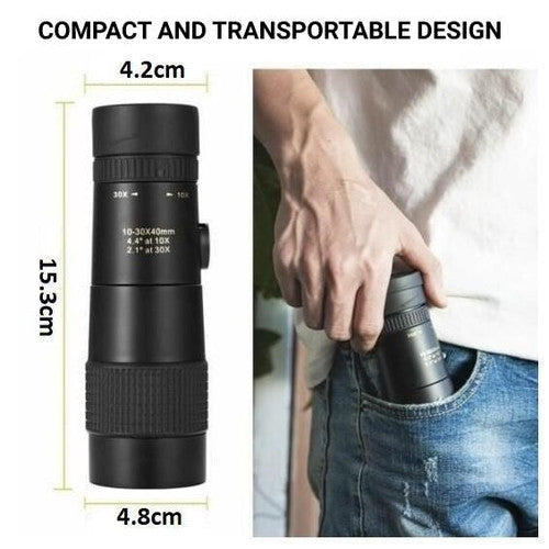 Lisslune | High-Power Waterproof Monocular Telescope with 10x Magnification for Bird Watching, Hiking, and Outdoor Adventures