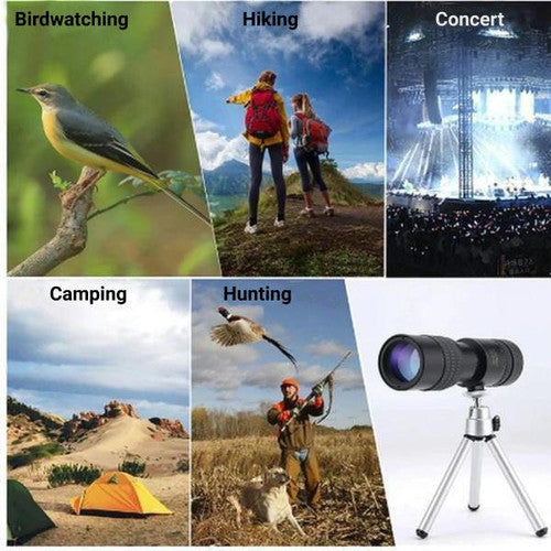 Lisslune | High-Power Waterproof Monocular Telescope with 10x Magnification for Bird Watching, Hiking, and Outdoor Adventures