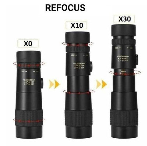 Lisslune | High-Power Waterproof Monocular Telescope with 10x Magnification for Bird Watching, Hiking, and Outdoor Adventures