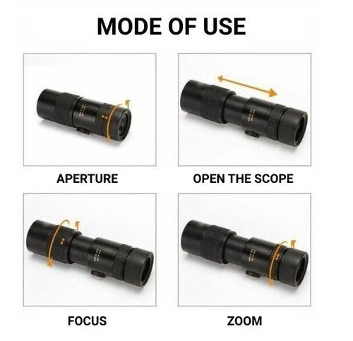 Lisslune | High-Power Waterproof Monocular Telescope with 10x Magnification for Bird Watching, Hiking, and Outdoor Adventures
