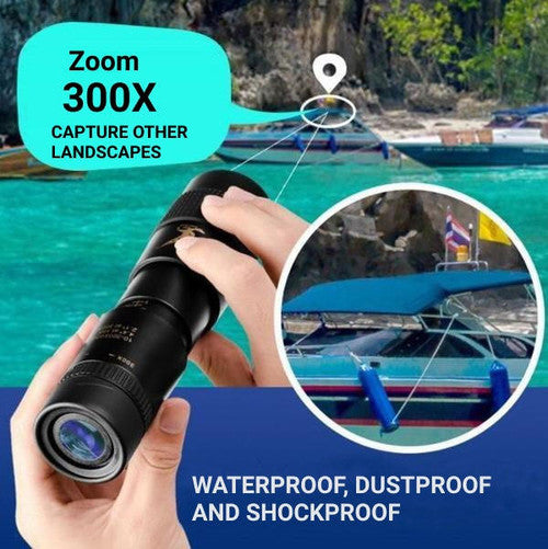 Lisslune | High-Power Waterproof Monocular Telescope with 10x Magnification for Bird Watching, Hiking, and Outdoor Adventures