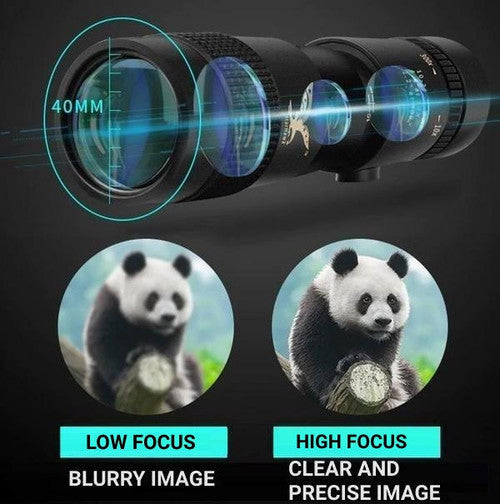 Lisslune | High-Power Waterproof Monocular Telescope with 10x Magnification for Bird Watching, Hiking, and Outdoor Adventures