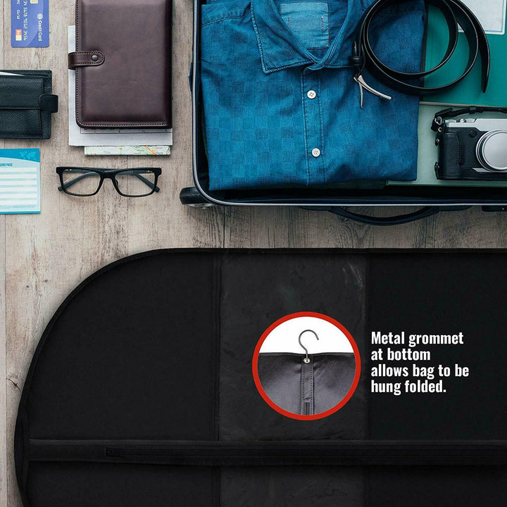 Lisslune | 5 Premium Garment Bags - With Clear Window, Water-Resistant - 40"/54" inches