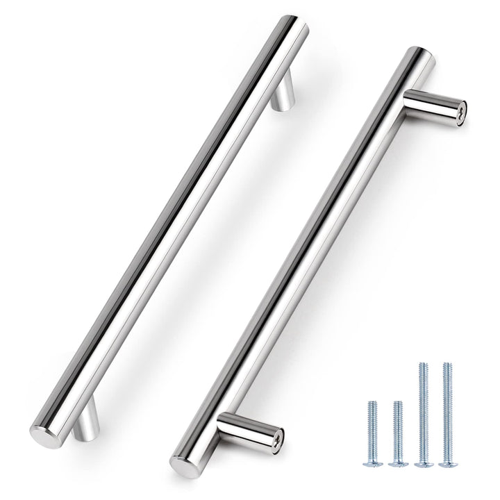 Lisslune | Brushed Nickel Modern Stainless Steel Drawer Hardware T-Bar Handles