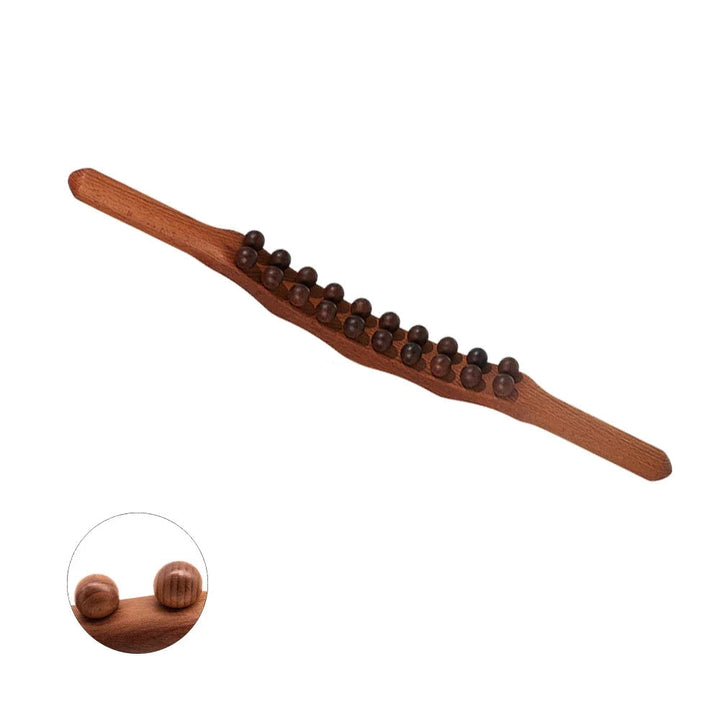 Lisslune | WoodRelax Gua Sha Massage Stick – 60 cm Massage Tool Made of Natural Wood for Deep Muscle Relaxation