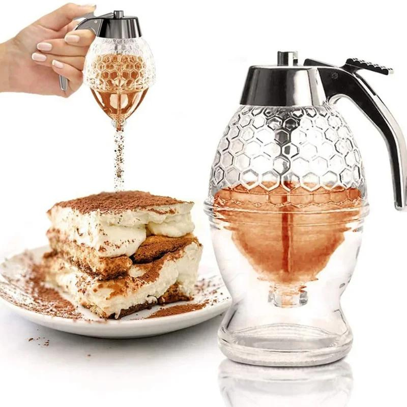 Lisslune | Drip Free Honey Dispenser with Honeycomb Design – 200 ml Plastic