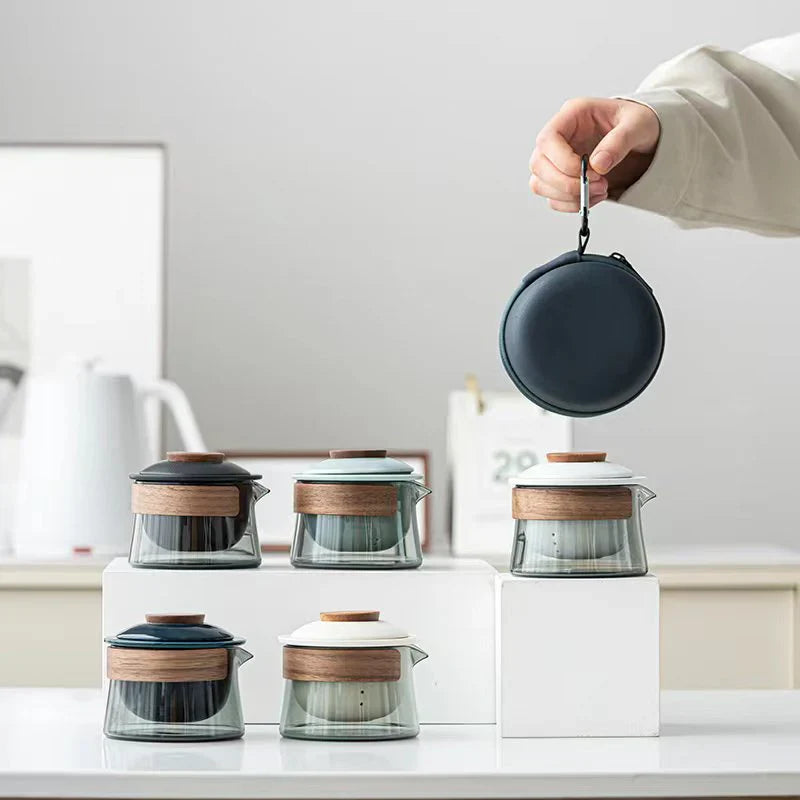 Lisslune | Portable and Stylish Tea Set with Teapot and Cups – Perfect for On-the-Go