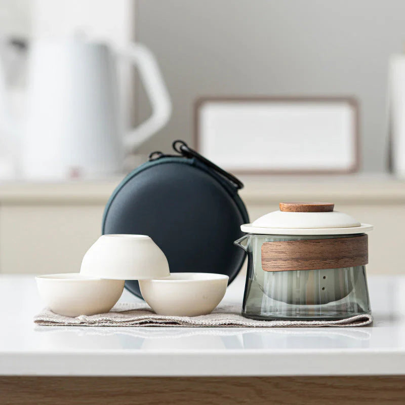 Lisslune | Portable and Stylish Tea Set with Teapot and Cups – Perfect for On-the-Go