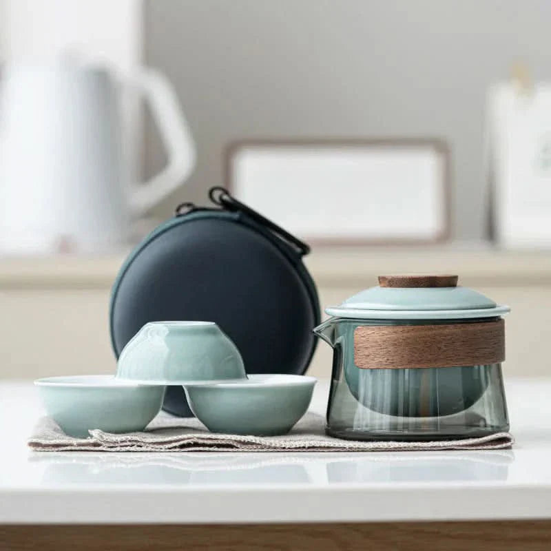 Lisslune | Portable Travel Tea Set with Teapot and Cups